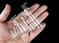 1-25ml puste przezroczyste szklane butelki słoiki fiolka z korkiem korek dla majsterkowiczów życzenie wiadomość próbka perfumy pojemnik Nail Art koralik odczynnik 4